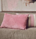 Coussin velours rose
