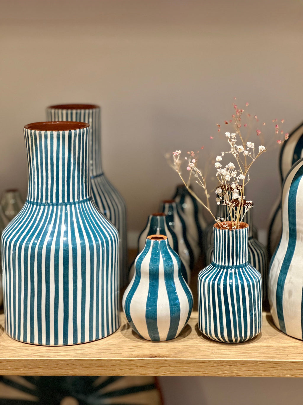 Vase vague bleu S