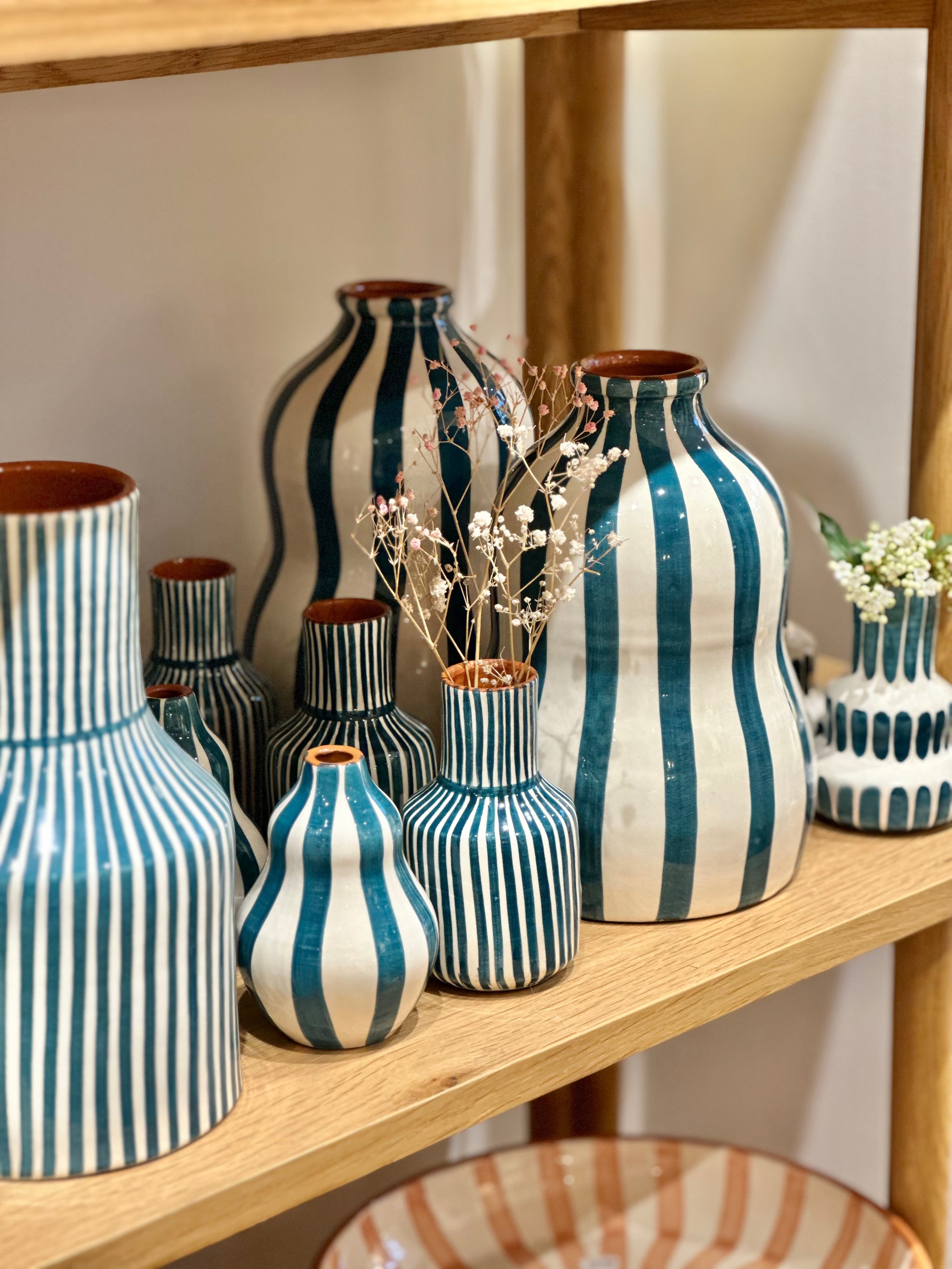 Vase vague bleu S