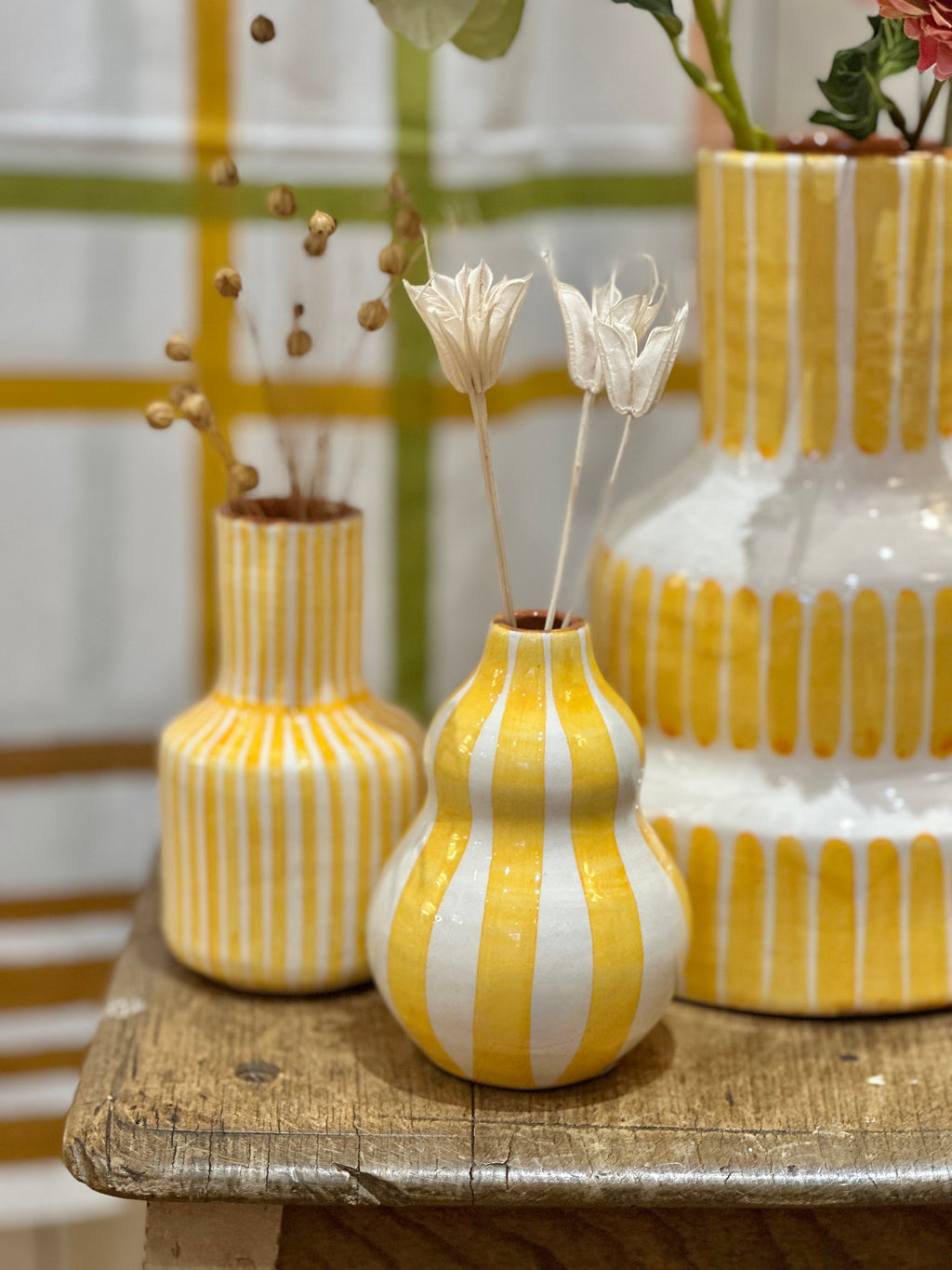 Vase carafe jaune S