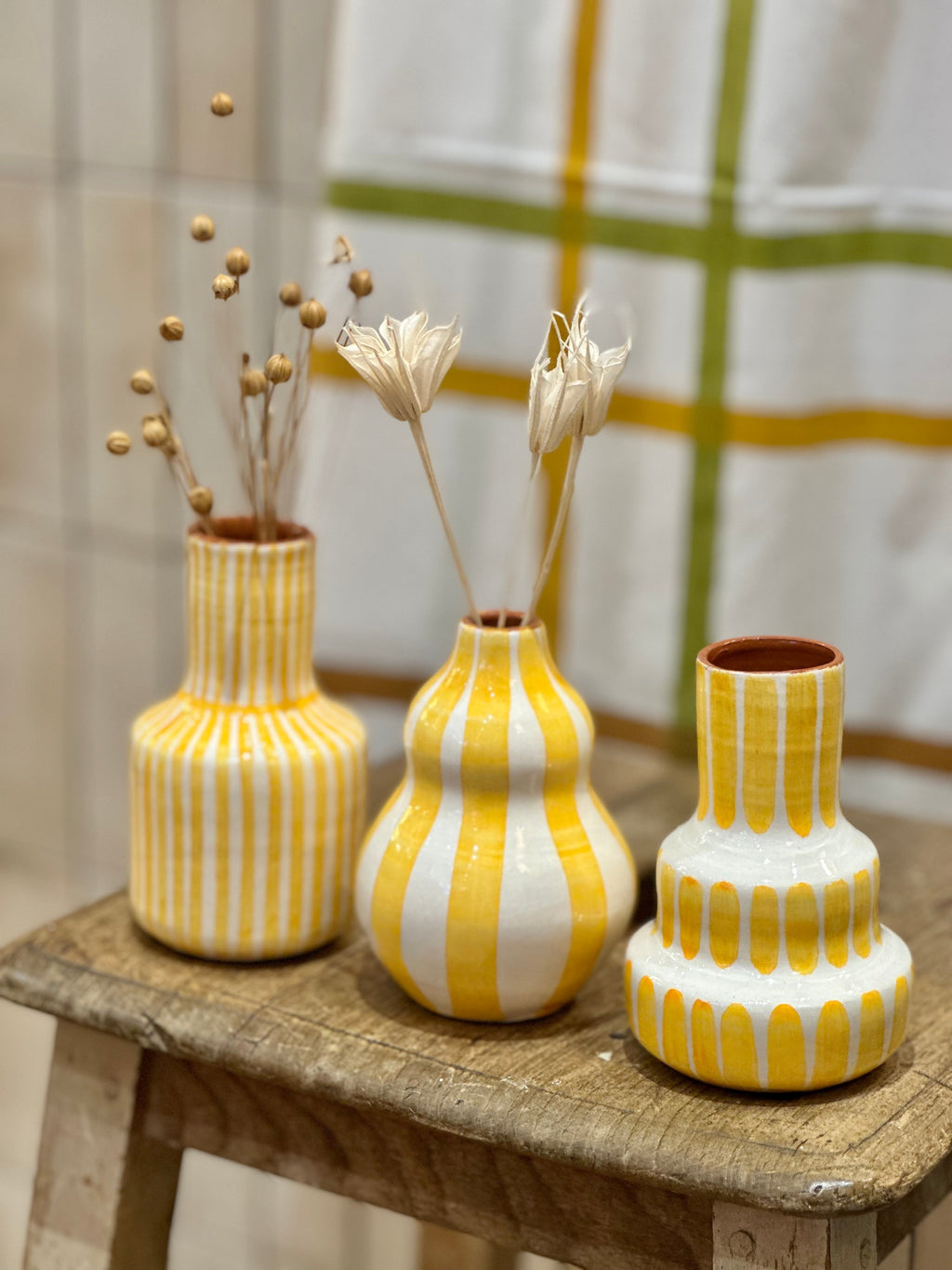 Vase vague jaune S