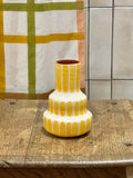 Vase rayure jaune S