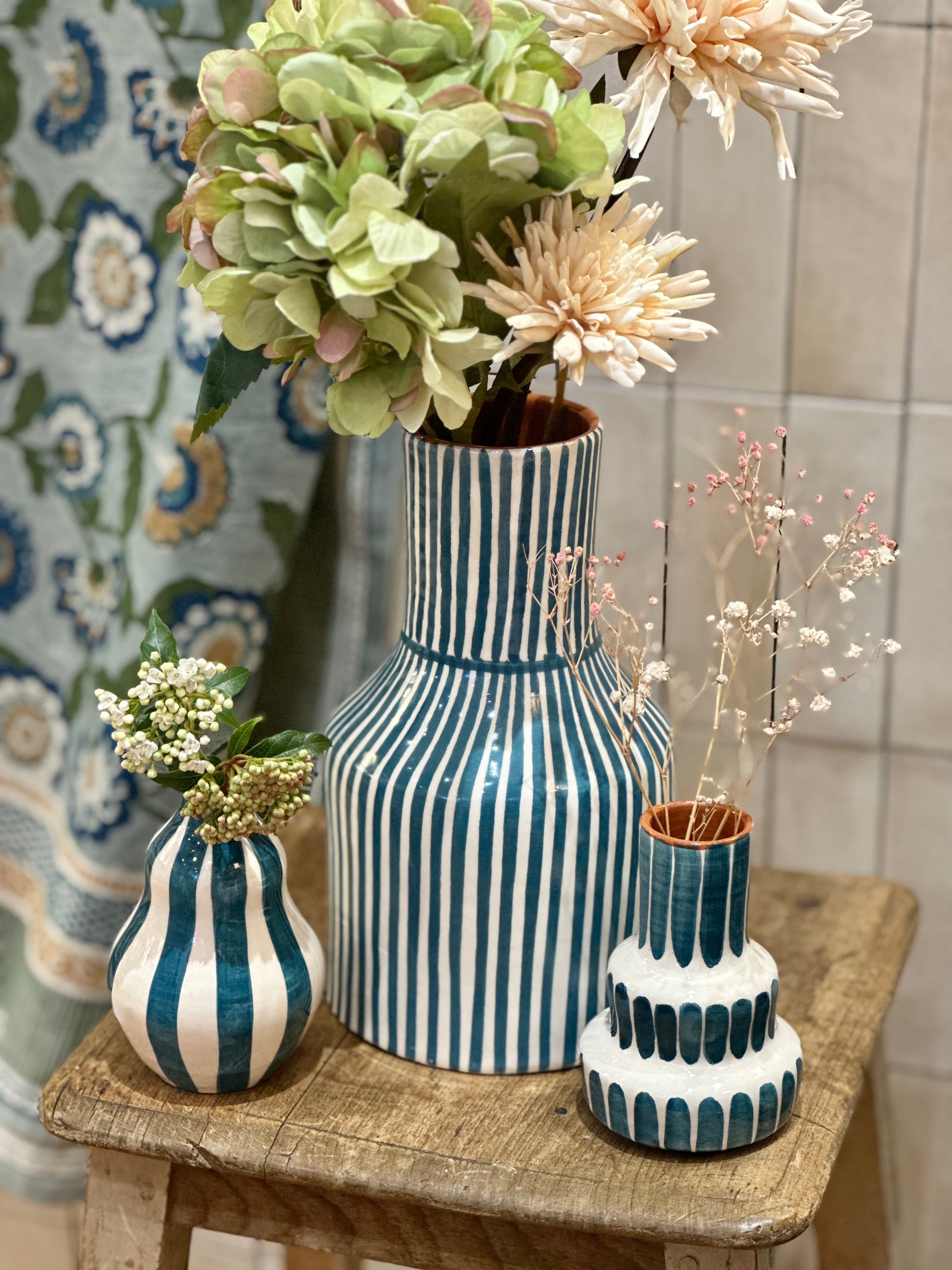 Vase vague bleu S