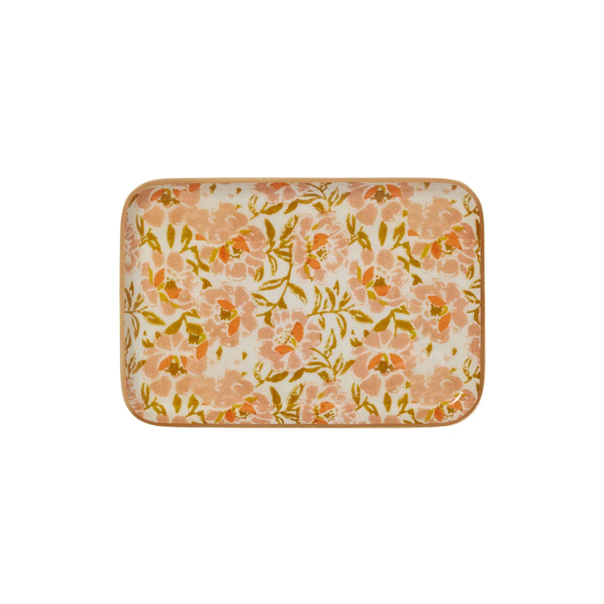 Plateau fleurs blanc et rose M