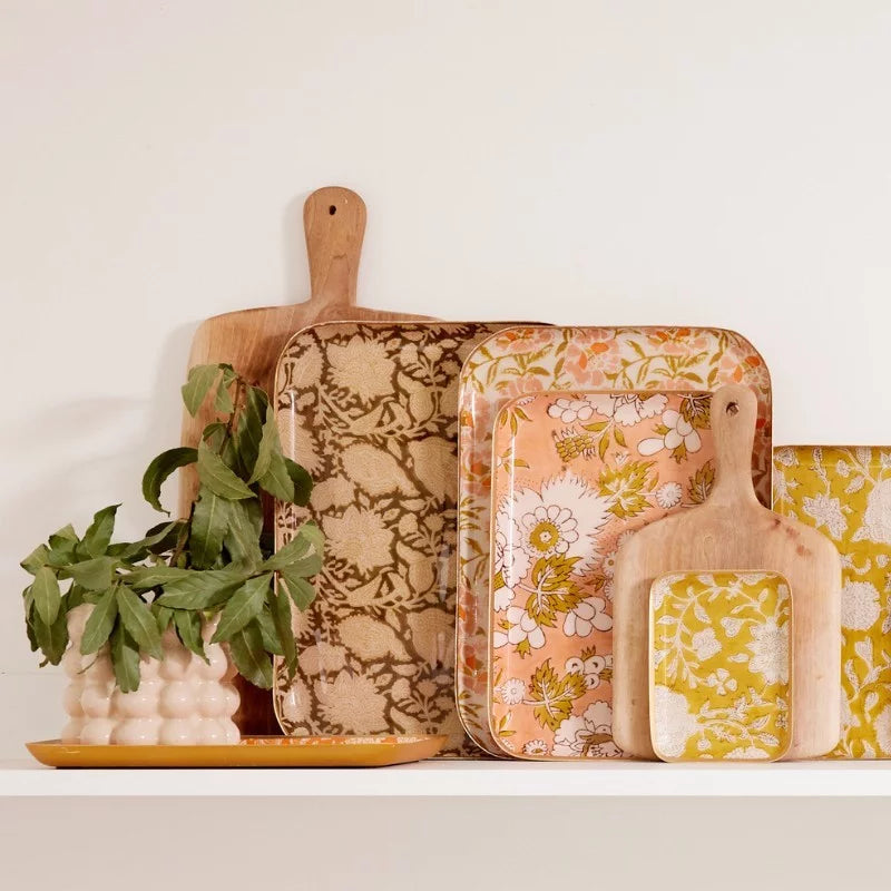 Plateau fleurs safran S