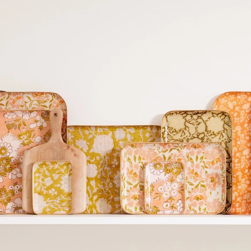 Plateau fleurs safran S