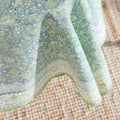 Nappe à fleurs bleu gris