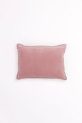 Coussin velours rose poudre