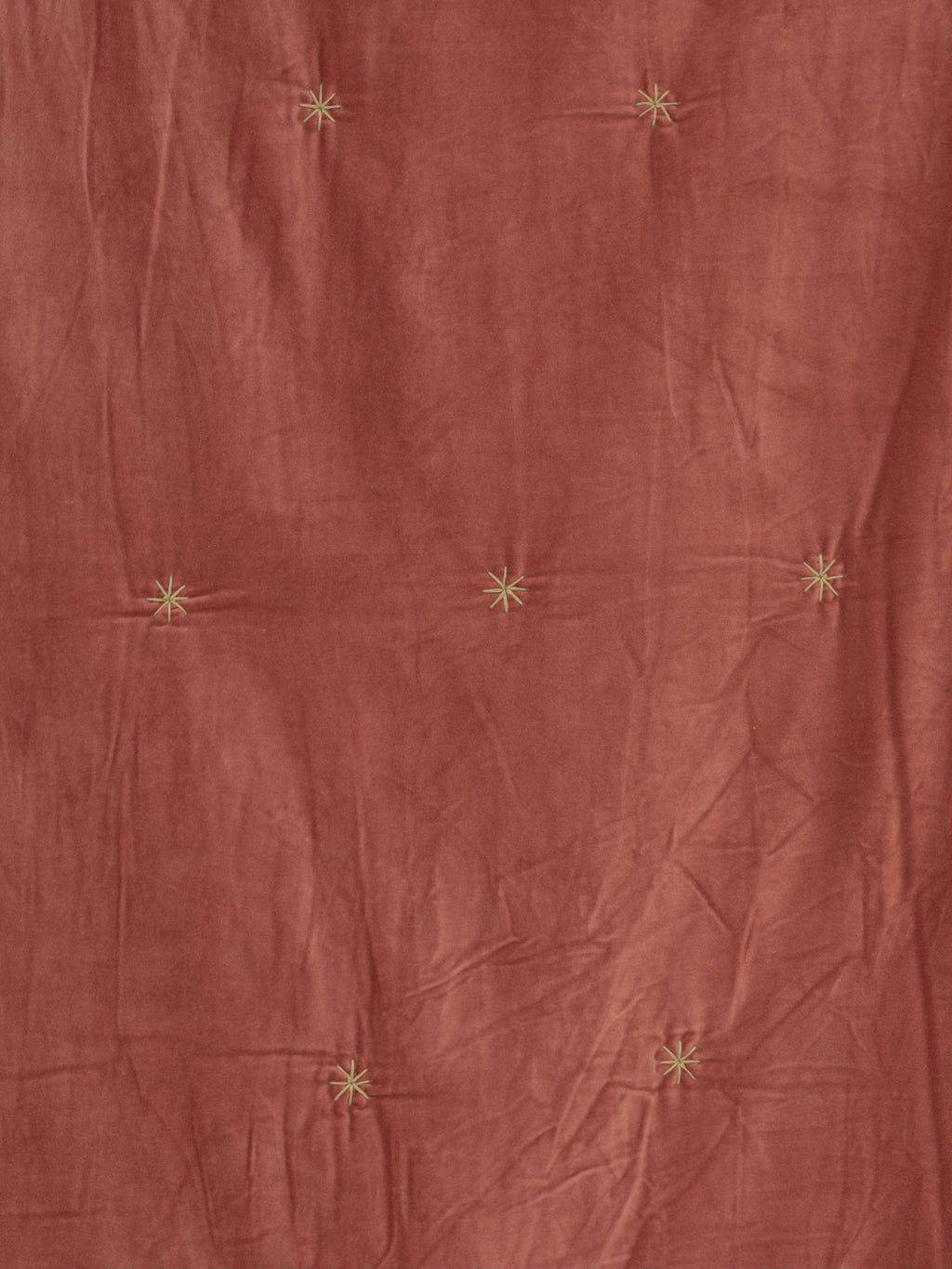 Edredon velours terracotta