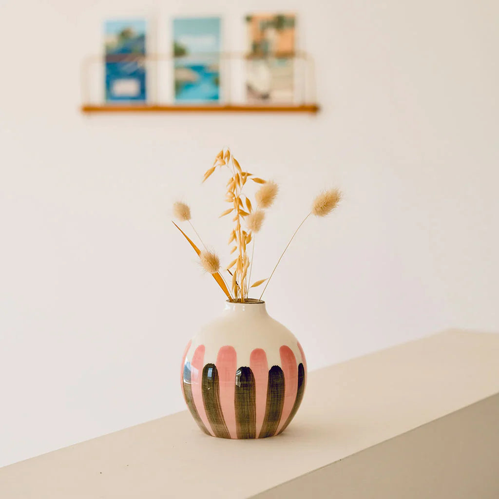Soliflore rose et gris