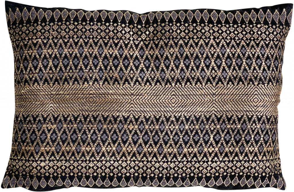 Coussin coton et soie