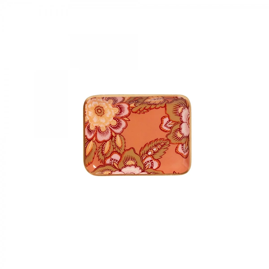 Plateau fleurs terracotta