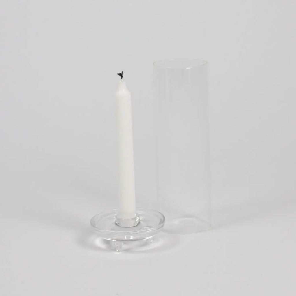 Bougeoir cylindre en verre