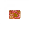 Plateau fleurs kaki rose