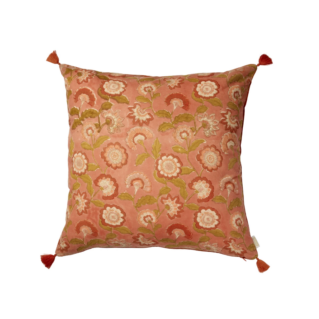 Coussin fleuri terra