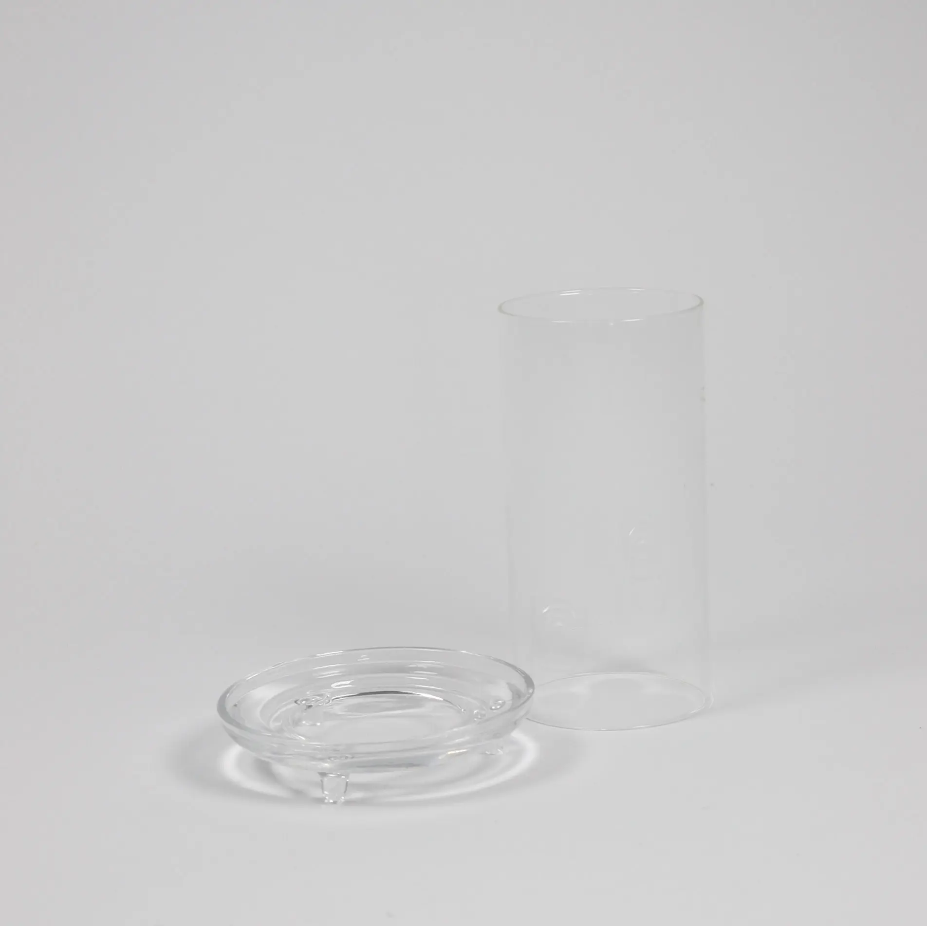 Bougeoir cylindre en verre
