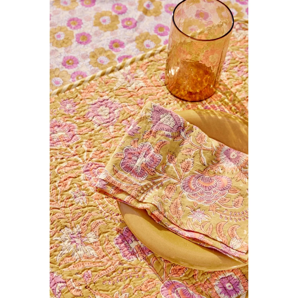 Nappe à fleurs kiwi