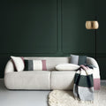 Plaid en laine rose et vert