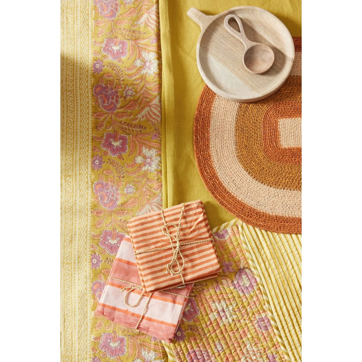 Nappe à fleurs kiwi