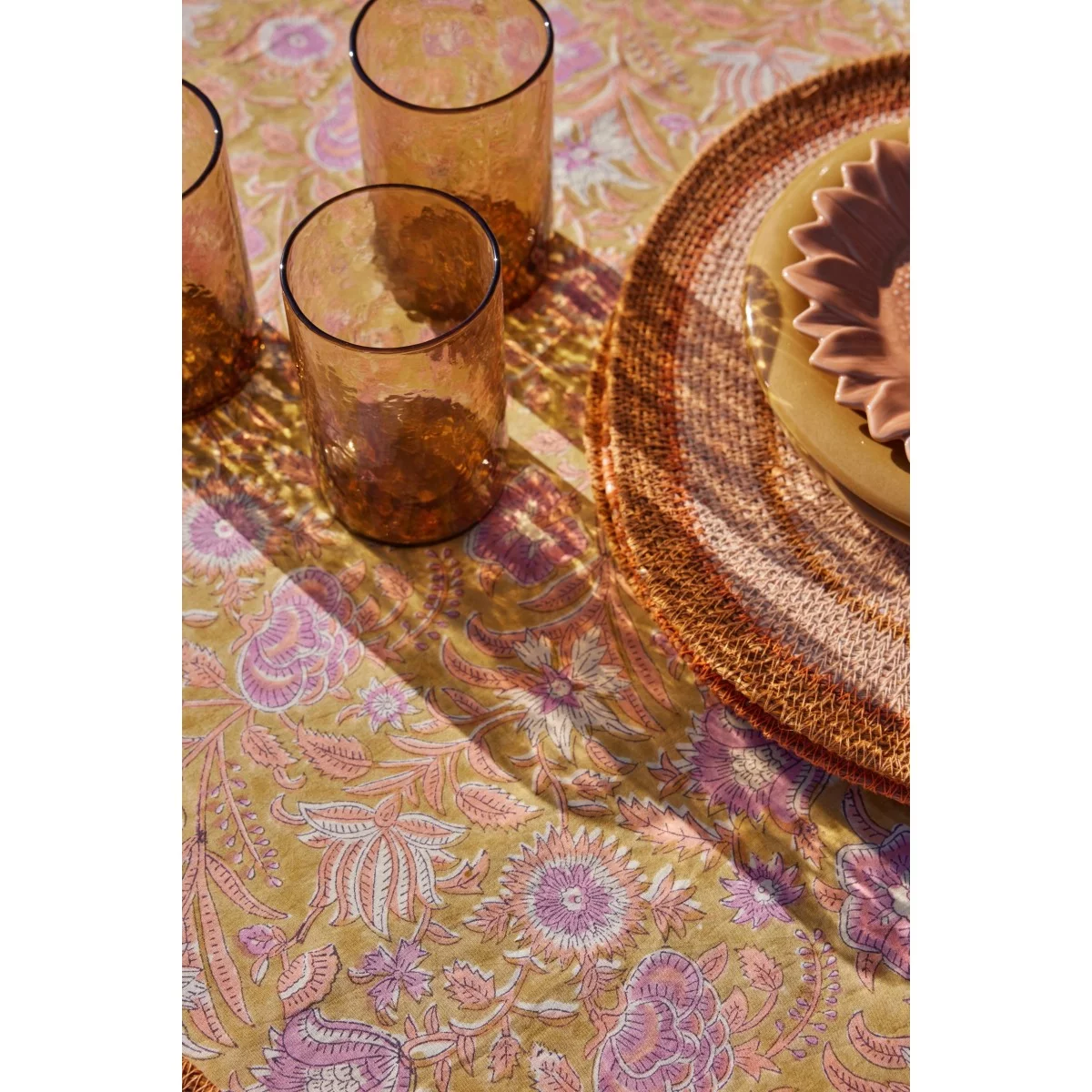 Nappe à fleurs kiwi