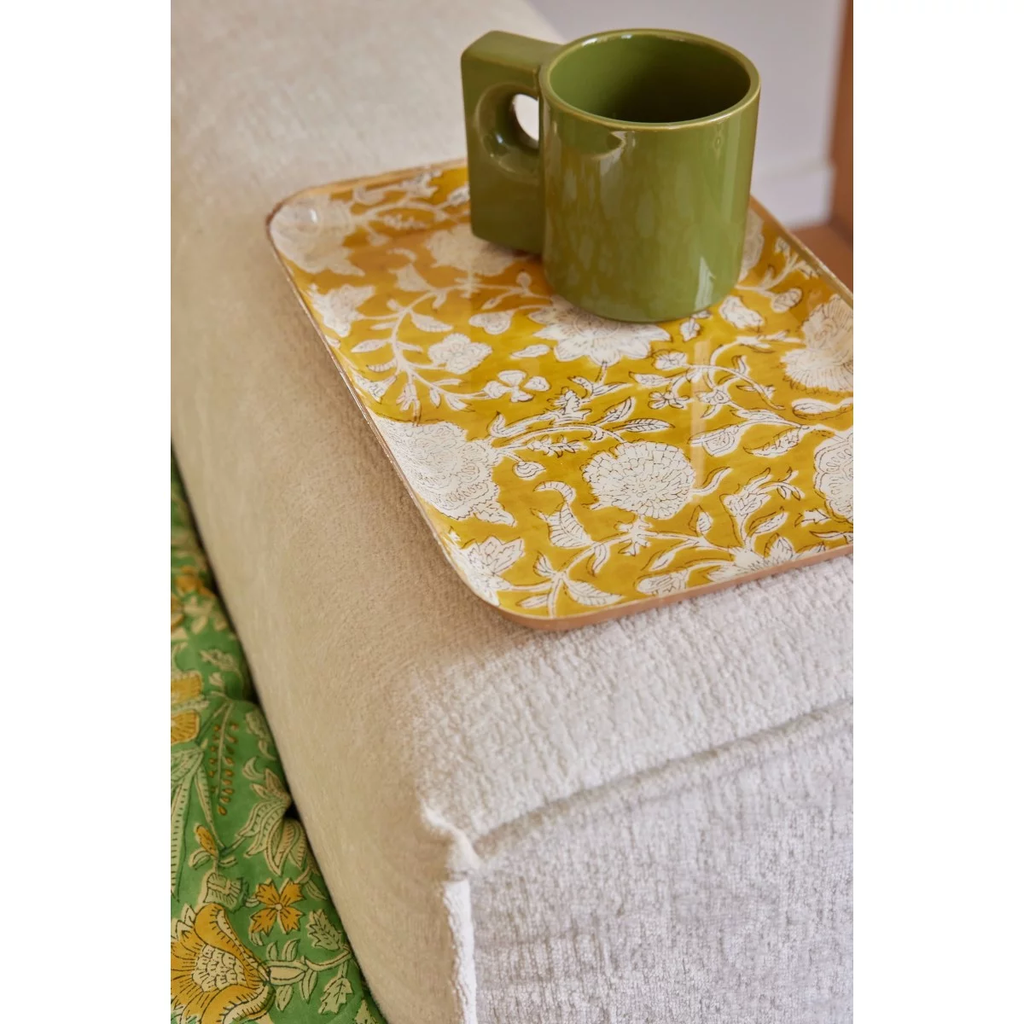 Plateau fleurs safran  M