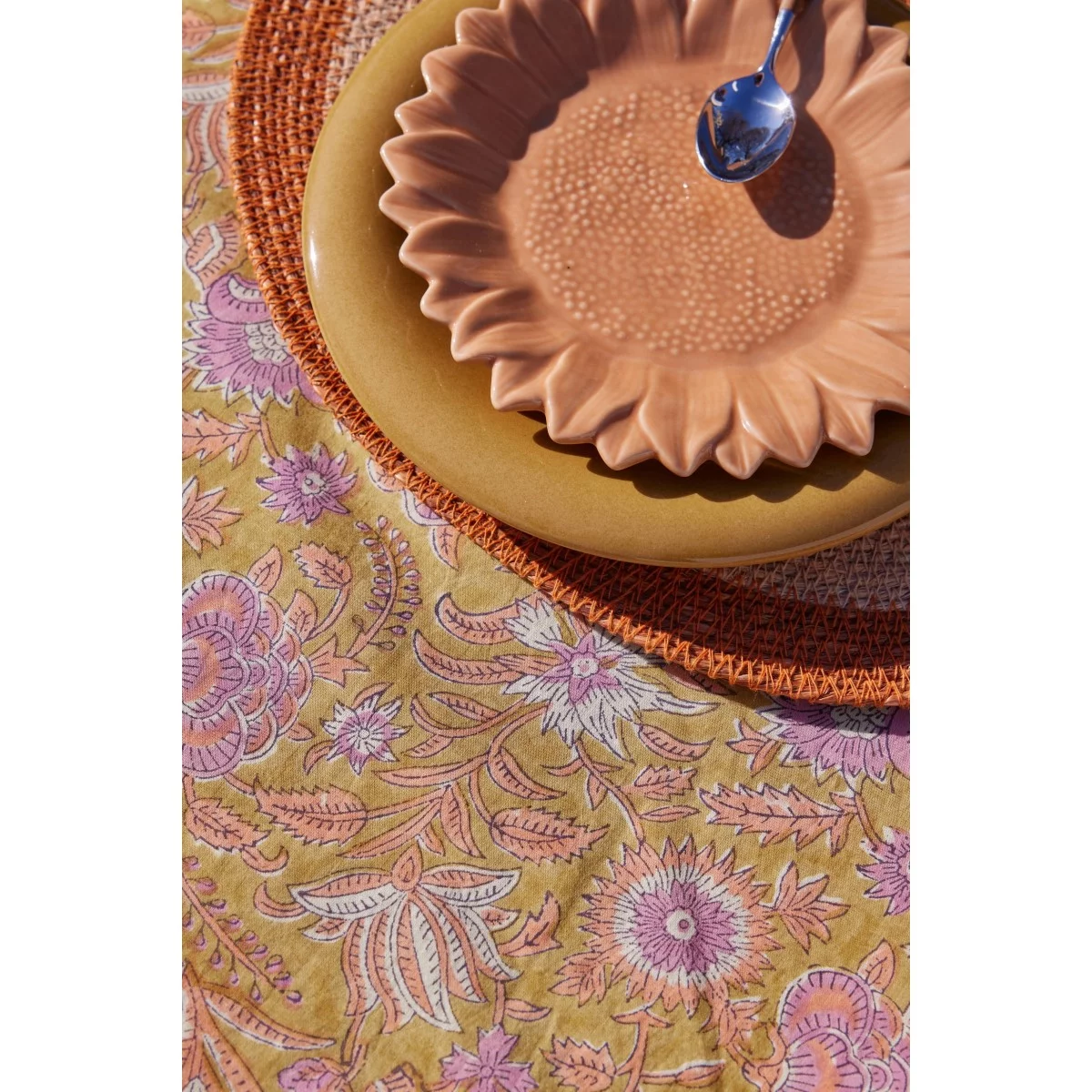 Nappe à fleurs kiwi