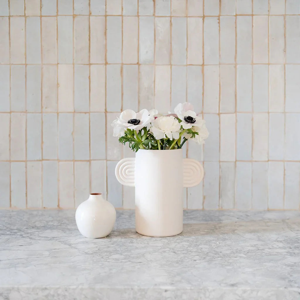 Vase anse blanc