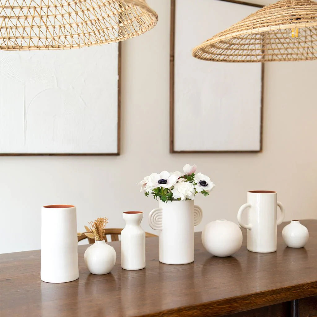 Vase anse blanc
