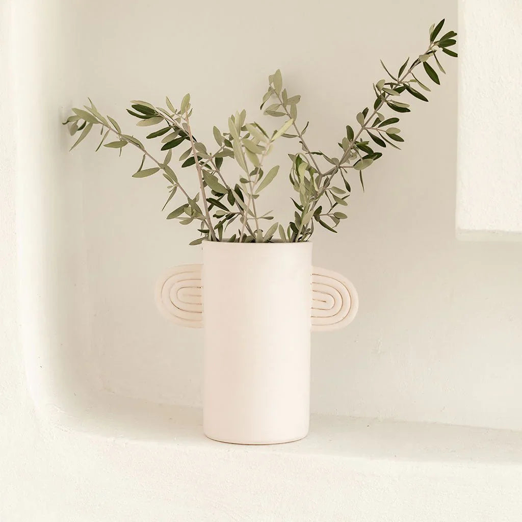 Vase anse blanc